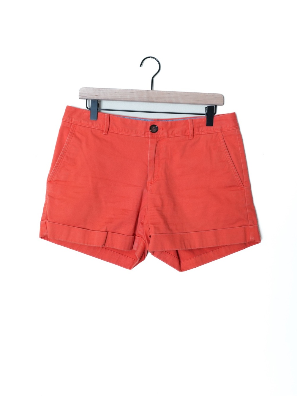 Banana Republic City Chino Roll Up Shorts Geo Red Style 950248